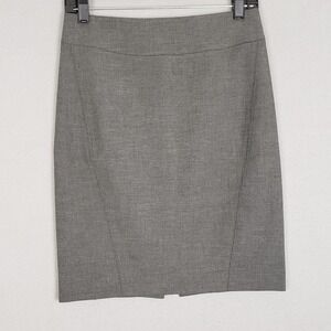 Loft Size 4 Petite Classic Pencil Skirt Smoke Gray Modest Office Careerwear Prep